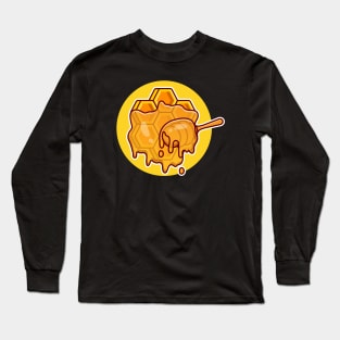 Honey With Honey Spoon Cartoon Long Sleeve T-Shirt